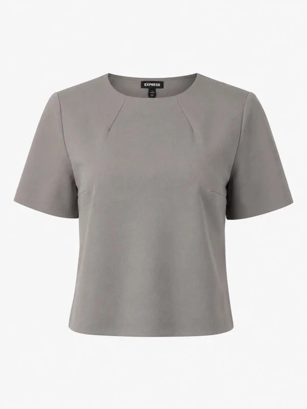 Express Women’s Short Sleeve Grey boxy blouse